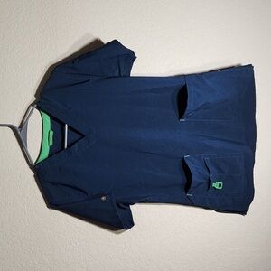 Carhartt Shirt Size S Force scrubs top size S/M navy blue green